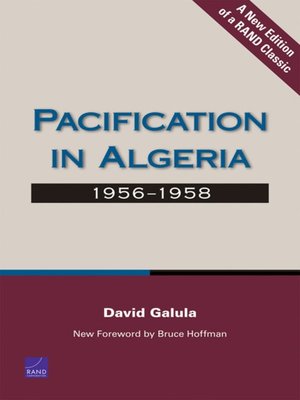 cover image of Pacification in Algeria, 1956-1958